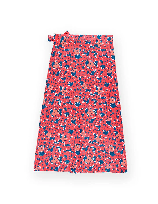 SEWING KIT MAYA CROSS SKIRT WITH RED FLOWER PATTERN