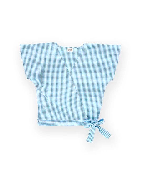 KIT DA CUCITO OLIVIA CAMICIA BLU VICHY BLU CROSS