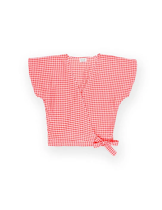 KIT DI CUCITO OLIVIA ROSSO CROCE VICHY CAMICIA