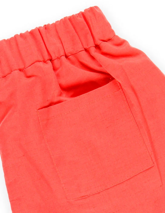 KIT COSTURA PANTALÓN ANCHO LINO ROJO