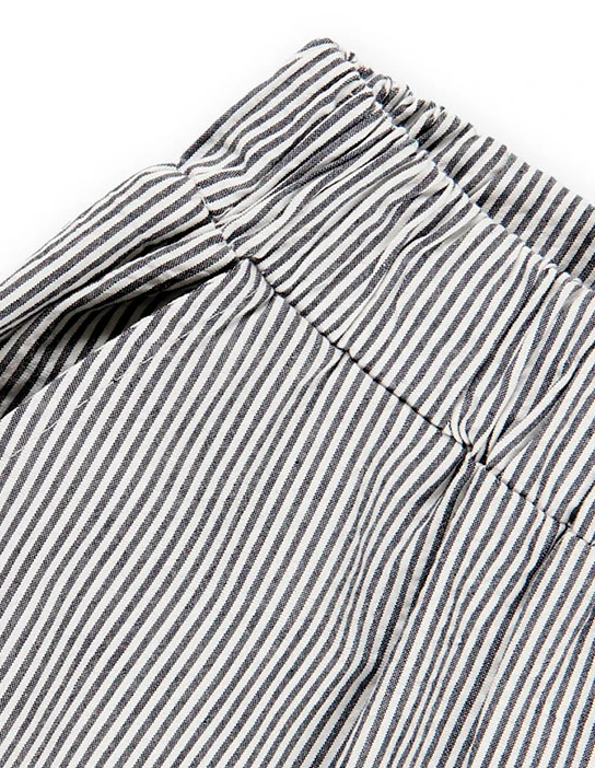 SEWING KIT WIDE TROUSERS WITH NAVY STRIPES