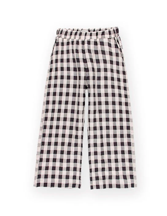 SEWING KIT FOR WIDE TROUSERS IN GREY VICHY PLAID