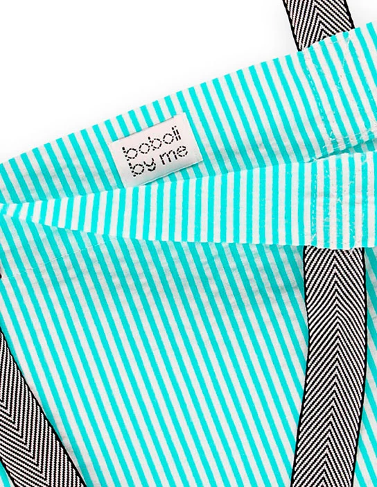 KIT DA CUCITO TOTE BAG TOTE BAG XL KING STRIPES TURCHESE VERDE