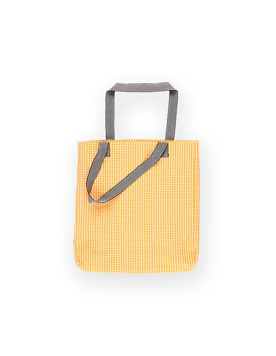 KIT DA CUCITO TOTE BAG TOTE BAG XL KING VICHY YELLOW CHECKS